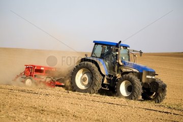 Tractor for cultures on big fields in Bulgaria