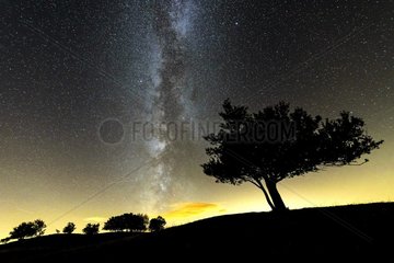 The Milky Way in the Jura sky  Crest Colombier   Ain  France