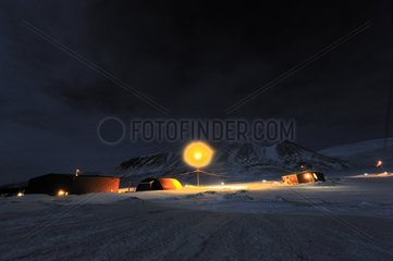 Constable Point Basis während der Polar Night Grönland