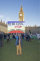 Campaign Against Climate Change banner March London