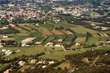 Bocage Agricole et Habitationen dispergiert Provence Frankreich