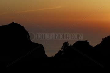 Sunset on Capo Rosso in Corse France