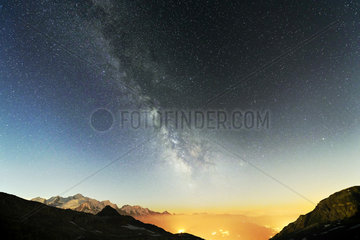 Milky Way above the Mont Blanc - Alps France