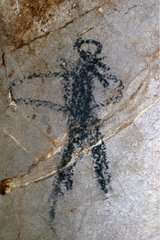 Petroglyphe in einer Höhle Tau't Batu Palawan Philippinen