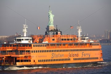 Ferry of Staten Island in the Bay of New York