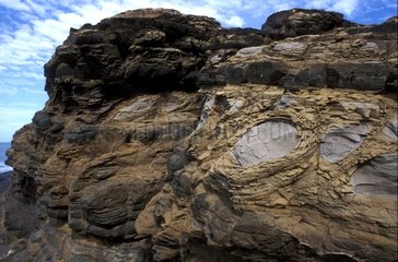 Eroded volcanic rock New Caledonia