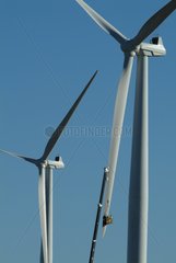 Aufrechterhaltung einer Windkraftanlage Australien York Peninsula