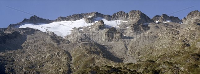 Relic of the glacier of Maladeta in 2005 Pyrenees Spain