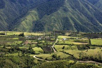 Landwirtschaftsgemeinschaft in der hohen Anden Ecuador