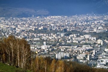 Pollution de l'air au dessus de Grenoble Isère