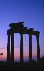 Raising of Moon and Venus on Apollo temple Turkey