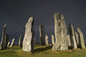 Circle Callanish standing stones in winter - Lewis Hebrides