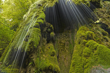 Petrifying waterfall in the gorge of Frou - Alpes France