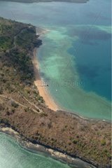 Aerial view of the beach N'Gouja Mayotte