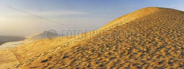 Blick auf die Pyla Dune in Winter Gironde Frankreich