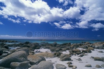 Granit rockt am Ufer Tasmanien