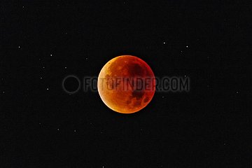 Moon Eclipse  Crete du Colombier  Ain   France