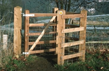 Newly installed gate on Cotswold Way United Kindom