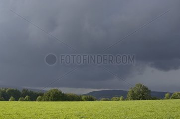 Storm sky on the countryside in the Haut Doubs France
