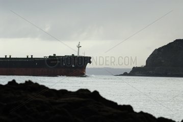 Schiff aus der Mündung von Brest Finistère