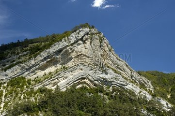 Rocks limestones and crumplings valley of Buech