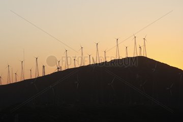 Windmills from wind farm near Tarifa Spain