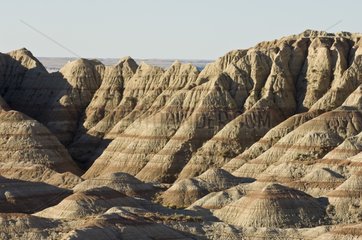Eroded sedimentary mountains Badlands NP USA