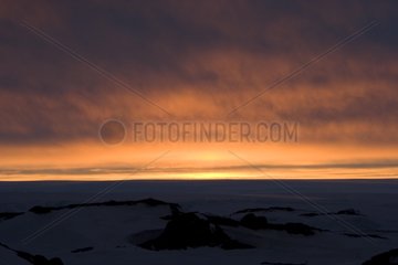 Sunrise on the Astrolabe Glacier Terre Adelie
