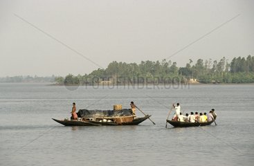 Boats at the mouth of the Ganges Sunderbans National Park
