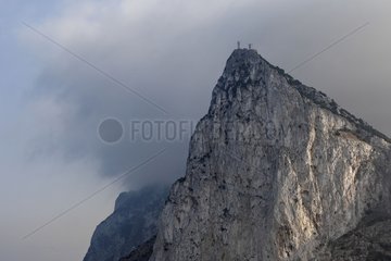 Rock von Gibraltar durch Wind aus East Levante