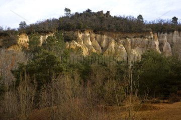 Ochre cliff in Rustrel Vaucluse France