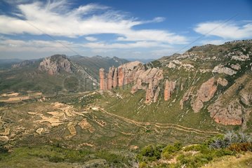 Riglos landscape in Upper Aragon Spain