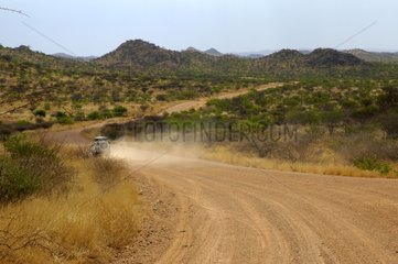 Convey on a track in the area of Damaraland
