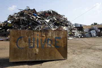 Dustbin in recycling center