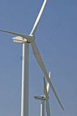 Windmühle des Projekts oben auf den Flügeln in Lorraine Frankreich