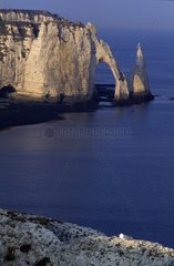 The arch and the needle of the cliff downstream Etretat
