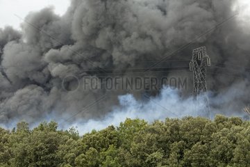 Fire in the Veolia waste center in Drôme France