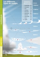 The different types of clouds and their altitude