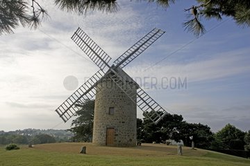 French windmill near Treguier Northern Brittany France