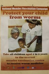 Campaign poster for deworming of children Zambia