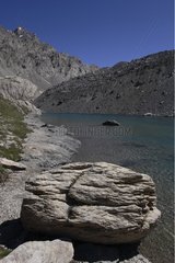 Mountain lake in summer in the Massif de Chambeyron France