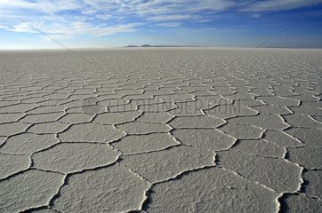 Salt deposit in Salar of Uyuni Altiplano Bolivia