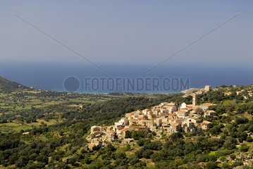 Village Pigna in the Balagne Corsican France