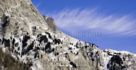 Berglandschaft Winter Maurienne in Frankreich