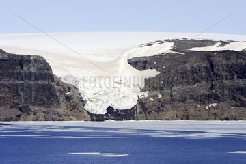 Glacier sliding into the sea Antarctic Peninsula