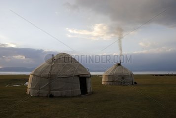 Yurts Lake Son Kul Naryn Kyrgyzstan