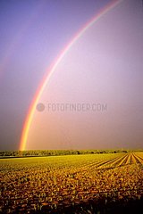 Regenbogen in Beauce Frankreich