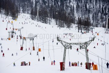 Wintersportstation von Montgenèvre Hauutes Alpes