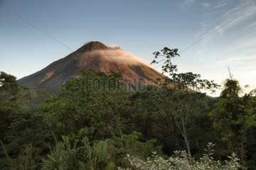 Mt Arenal and cloud swirling around the top - Costa Rica