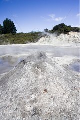 Mud volcano and sulphur lake Hells Gate geothermal reserve